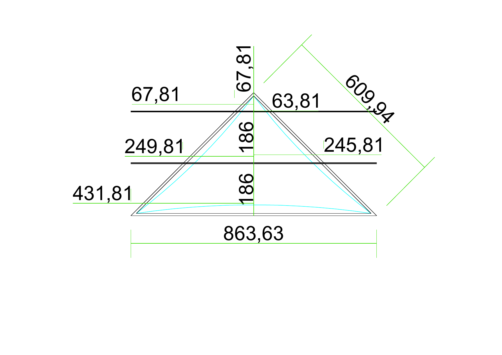Shade Kite® 單片模組尺寸圖